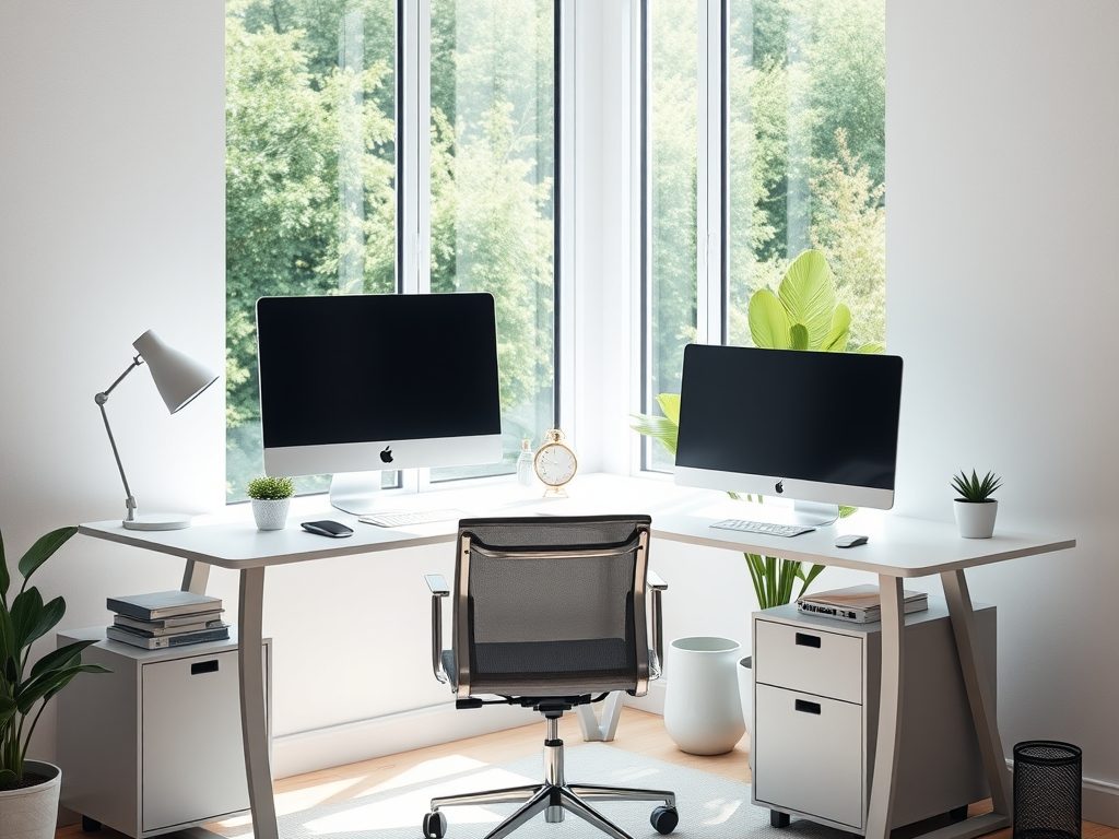 Jak ustawić biurko względem okna, by uniknąć odblasków i poprawić komfort pracy przy komputerze