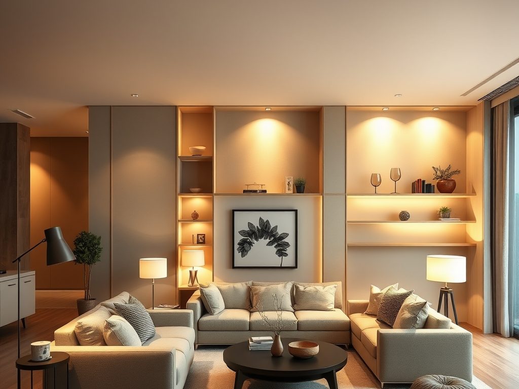 Oświetlenie jako podział stref: jak zaplanować funkcjonalne i nastrojowe światło w salonie